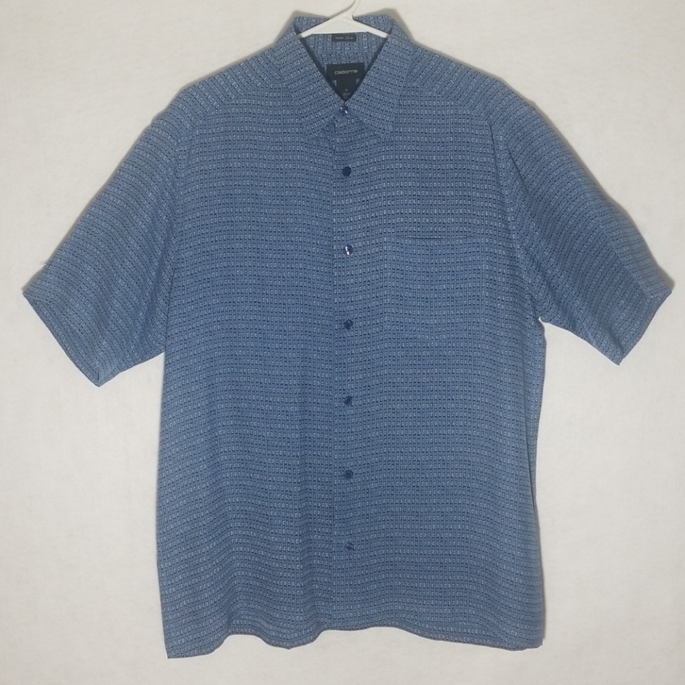 Claiborne 100% Silk Button Down Shirt Medium